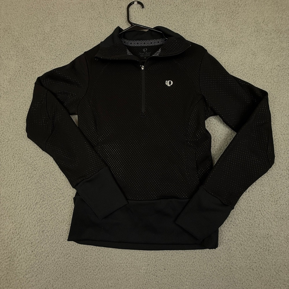 Pearl Izumi Womens Pullover Long‎ Sleeve Cycling Jersey Half Zip Black